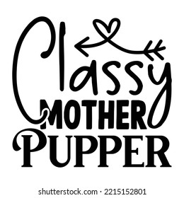 classy mother pupper Vector File