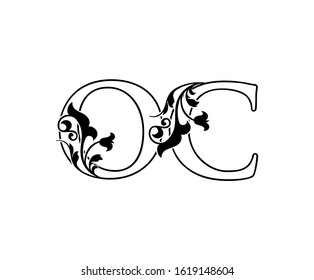 Classy O, C and OC Vintage Letter Logo Design