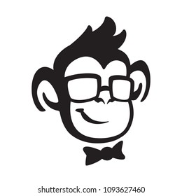 Classy Pal - Geek Monkey Mascot Logo