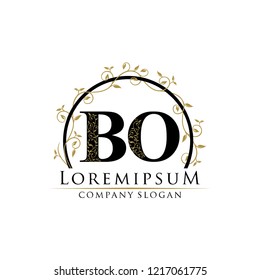 Classy Royal Gold BO Letter Logo