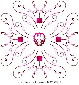 classy seamless repeating design in magenta and black