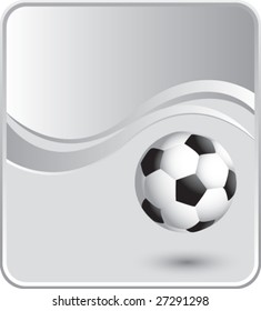 classy soccer silver background