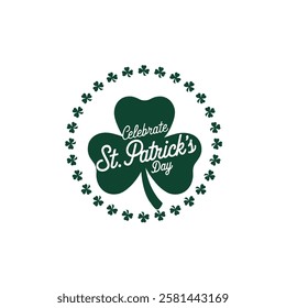 Classy St. Patricks Day Typography Logo with Decorative Clovers
Stylized St. Patricks Day Greeting in a Clean Circular Format
