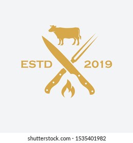 Classy Steak House Vector Logo