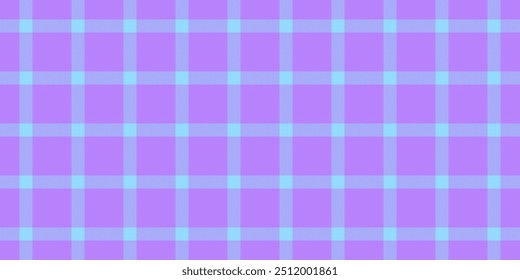 Klassisches Vektor-Check-Gewebe, viele karierte Hintergrundmuster. Kreativität nahtlose Textur Tartan Textil in violetten und türkisen Farben.