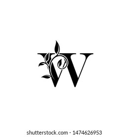 Classy W Letter Luxury Logo. Letter W With Floral Shape design perfect for ashion, Jewelry, Beauty Salon, Hotel Logo. Cosmetics, Spa Logo. Resort and Restaurant Logo. 