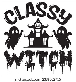 Classy Witch T-shirt Design Vector File