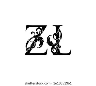 Classy Z, L and ZL Vintage Letter Logo Design
