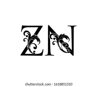 Classy Z, N and ZN Vintage Letter Logo Design