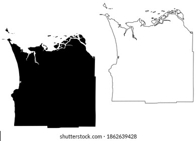 Clatsop County, Oregon State (U.S. county, United States of America, USA, U.S., US) map vector illustration, scribble sketch Clatsop map