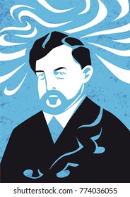 Claude Debussy Vector Llustration