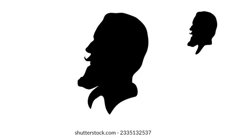 Claudio Monteverdi silhouette, high quality vector