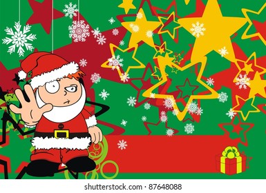 claus xmas kid cartoon background in vector format