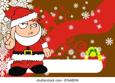 claus xmas kid cartoon background in vector format