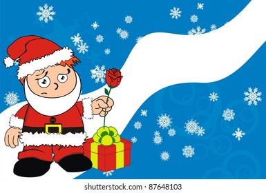 claus xmas kid cartoon background in vector format