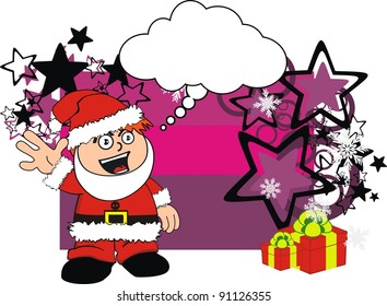 claus xmas kid cartoon copyspace in vector format