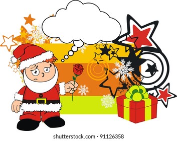 claus xmas kid cartoon copyspace in vector format