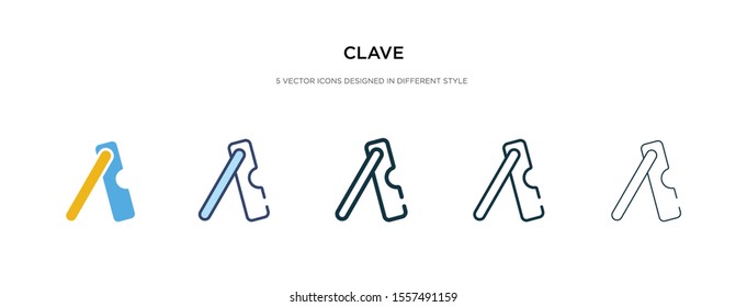 clave icon in different style vector illustration. two colored and black clave vector icons designed in filled, outline, line and stroke style can be used for web, mobile, ui