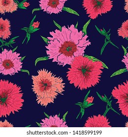 Clavel Color Flower Pattern Texture