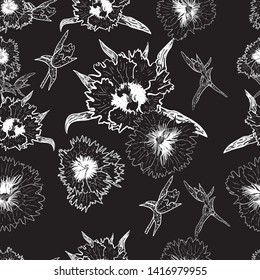 Clavel Flower Pattern textile design