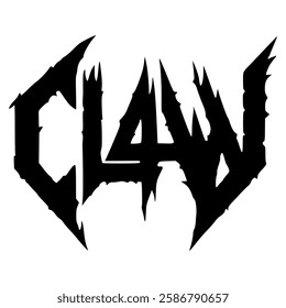 claw black metal fashion sticker t shirt music vector illustration template design