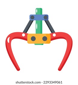 Claw crane flat vector design 