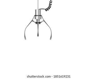 Claw crane, Skill crane, Gripper arm an automatic crane toy, 
Vector illustration isolated on white background
