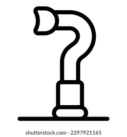 Claw crowbar icon outline vector. Bar tool. Hand steel