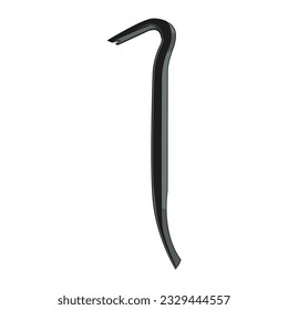 claw crowbar metal cartoon. lever wrecking, burglary crime, object pinch claw crowbar metal sign. isolated symbol vector illustration