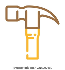 claw hammer color icon vector. claw hammer sign. isolated symbol illustration