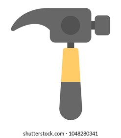 
Claw hammer flat design icon 
