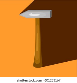 Claw hammer flat icon