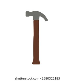 claw hammer flat icon illustration color