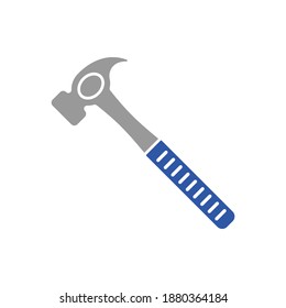 Claw hammer icon flat style isolated on white background. Vector illustration svg