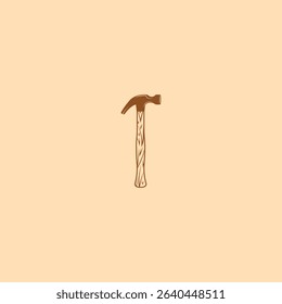 Claw hammer icon flat vector desig