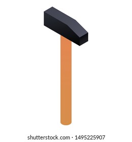 Claw hammer icon. Isometric of claw hammer vector icon for web design isolated on white background