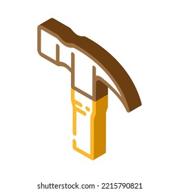 claw hammer isometric icon vector. claw hammer sign. isolated symbol illustration