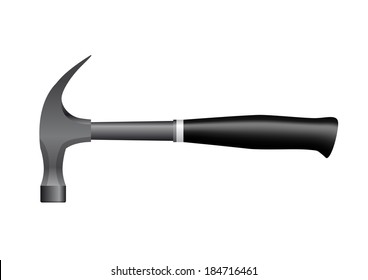 claw hammer on a white background