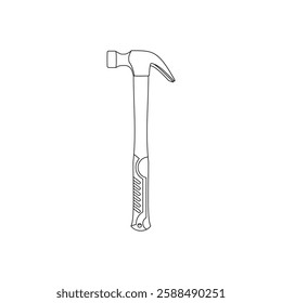 Claw Hammer outline icon vector illustration. Modern hand tool in trendy style. Editable graphic resources for many purposes.