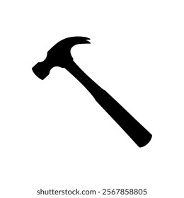 Claw hammer silhouette vector illustration design on white background.