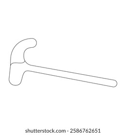 Claw Hammer Simple Line Art Drawing