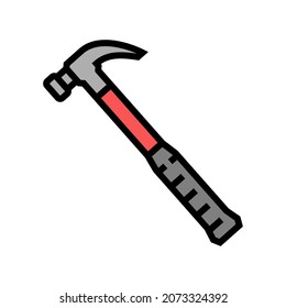 claw hammer tool color icon vector. claw hammer tool sign. isolated symbol illustration