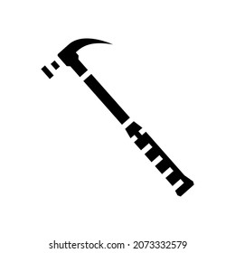 vector de icono de glifo de herramienta de martillo de claw. signo de la herramienta de martillo de claw. símbolo de contorno aislado ilustración negra