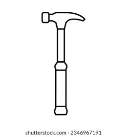 claw hammer tool line icon vector. claw hammer tool sign. isolated contour symbol black illustration