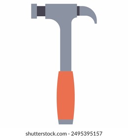Claw hammer vector cartoon illustration isolated on a white background.