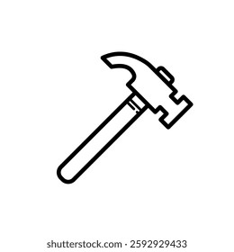 claw hammer - vector icon