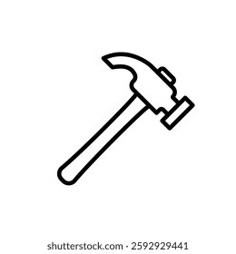 claw hammer - vector icon