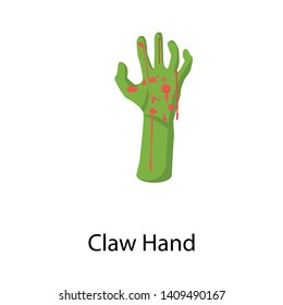 
Claw hand icon in isometric design 
