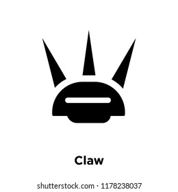 Claw icon vector isolated on white background, logo concept of Claw sign on transparent background, filled black symbol