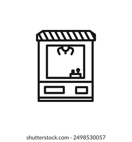 claw line icon isolated on white background
